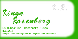 kinga rosenberg business card